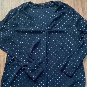 Banana Republic Factory Navy Dot Blouse